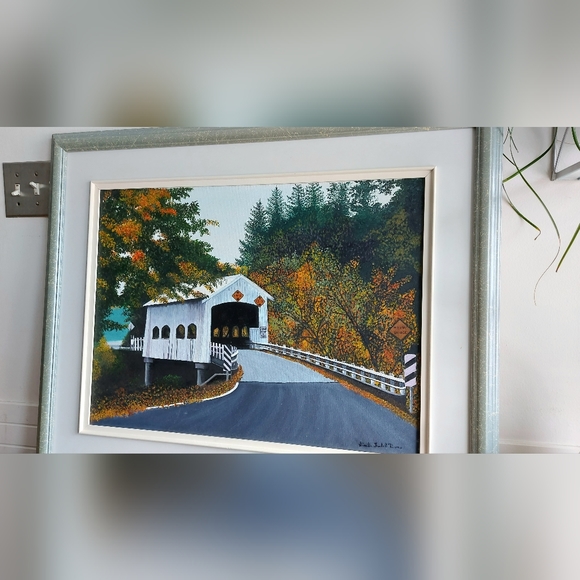 Oil painting on canvas The Old Bridge - Picture 2 of 10